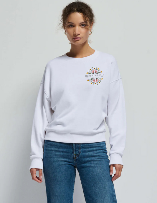 Floral Hope Hub Crewneck Small Logo Unisex